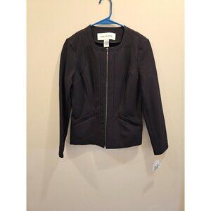 NWT Doncaster Black Full‎ Zip Casual Jacket Size 6